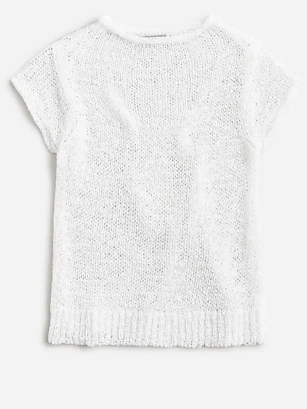 NWT - J. Crew Montauk Textured Sweater-Tee = Large- white
